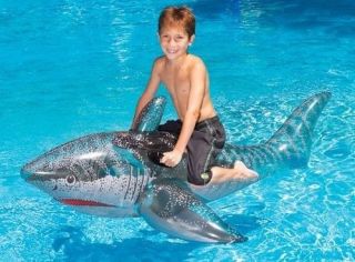New 72" Ride on Inflatable Shark Water Toy Blow Up Swimming Pool Shark Kids Toy