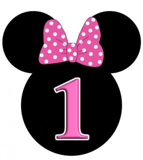 ★★ Minnie Mouse Birthday Personalised Iron on Transfer ★ Create A T Shirt ★ ★