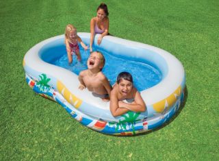 Intex Swim Center Inflatable Paradise Seaside Kids Swimming Pool 56490EP