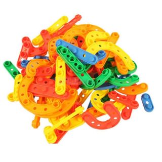 Pack 80pcs Multi Color Plastic Bar Type Building Blocks Kids Toy
