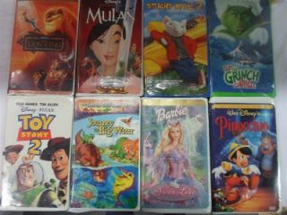 Lot of 82 Children's Kids VHS Tapes Cartoons Movies Casper Dumbo Toy Story 2