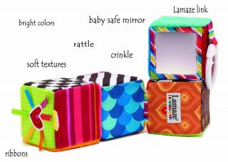 Infant Baby Child Kid Lamaze Toy Mix Match Activity Blocks Plush Rattle Doll