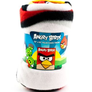 Angry Birds 50" x 60" Polar Fleece Plush Throw Blanket Kids Boys Winter Warm