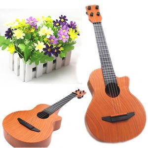 New Childrens Kids Beginners Acoustic Musical Toys Small Mini Guitar Brown Gift