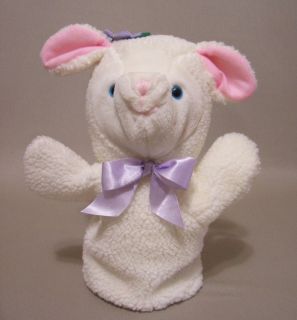 Wooly White Lamb Plush Hand Puppet Stuffed Animal Toy Kids II Puppet Show