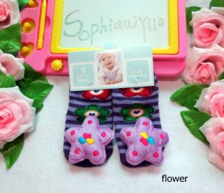 Infant Baby Kid Toddler Child Soft Rattle Toy Socks Foot Finders 0 24 Months