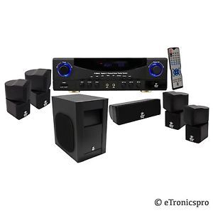 Pyle 5 1CH 350W Home Theater Receiver System Surround Sound Subwoofer Speaker