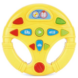 Yellow Musical Lights Steering Wheel Baby Toddler Toy Buggy Car Fun Toys New