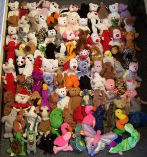299 Ty Beanie Babies Collection Lot Beanies Sale CLOSEOUT Bulk Toys Plush