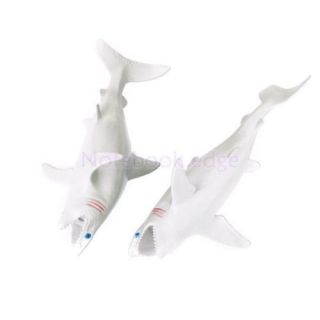 5X 2pcs Marine Animal Model Shark Model Kids Toy w Squeeze Horn PVC Material