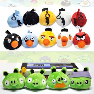 5 Angry Bird 4 Pig iPhone Game Plush Toy Soft Cute Set