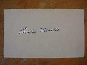 Lennie Merullo Autographed 5" x 3" Index Card