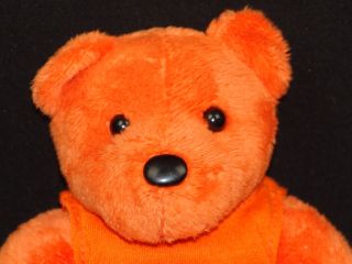 Ing Advertising T Shirt Orange Teddy Bear Plush Stuffed Animal Insurance Toy