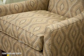 Huntington House Furniture Patterned Low Arm Nutmeg Arm Chair