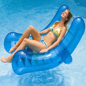Swimline 90417 Swimming Pool Inflatable Rocker Chair Pool Float Lounger Chair
