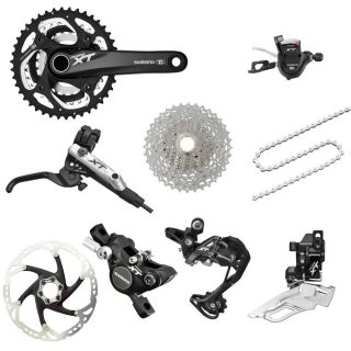New 2013 Shimano Deore XT M780 9 PC Group Groupset w Cables Housings