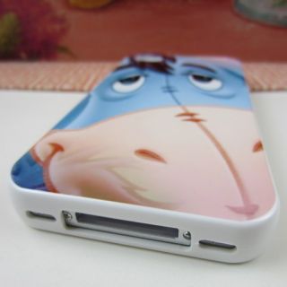 Apple iPhone 4 4S 4G Eeyore Cute Face Rubber Silicone Skin Case Phone Cover R