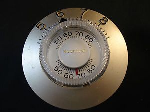 Honeywell T87F Thermostat Heating Cooling Large Number Bezel Gold Circular