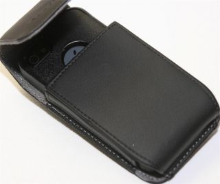 Leather Belt Holster Pouch Clip for iPhone 5 Otterbox Commuter Case Black