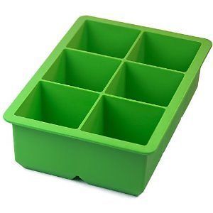 Extra Large Silicone Ice Cube Tray Freeze Juices Fruits Green New Free s H