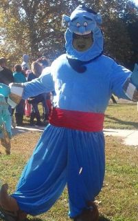  Aladdin Blue Genie Fancy Dress Mens Costume Adult XL