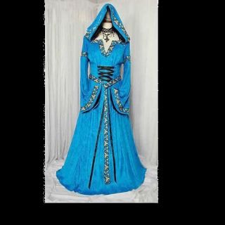 Renaissance Dress Gown Womens Renaissance Costume Dress Halloween Costume Blue