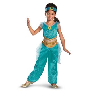Toddler Child Deluxe Disney Princess Jasmine Aladdin Sparkle Costume Halloween