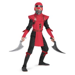 Red Viper Ninja Deluxe Boys Warrior Anime Kids Halloween Costume Medium 7 8