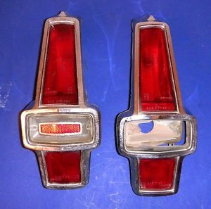 1966 Barracuda Left And Right Tail Light Housings Lenses Mopar 66 'cuda 