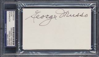 PSA DNA Signed Auto Index Card Geoirge Musso 6238