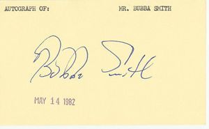 Bubba Smith Signed Index Card Baltimore Colts Raiders Police Academy Autograph