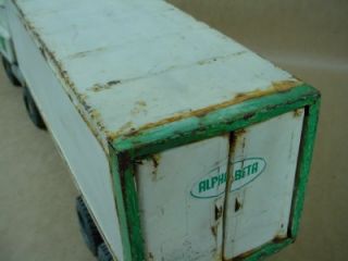 Vintage Alpha Beta Tractor Trailer Truck Large Collectible Toy