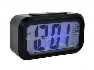 Snooze Light Large LCD Digital Backlight Alarm Clock Hot Sale White Black EP98