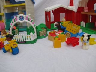 Fisher Price Little People Dollhouse Doll House Sounds Farm Barn Animals More