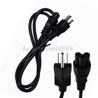 US 3 Prong Laptop AC Adapter Power Cord Plug Cable Lead