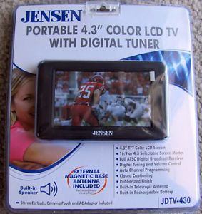 Jensen JDTV 430 Portable 4 3" Color LCD TV with Digital Tuner