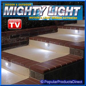 Mighty Light LED Motion Activated Sensor as Seen on TV Indoor Outdoor New