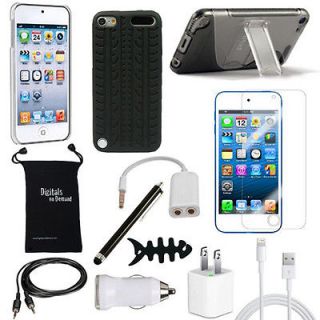 12 Item Accessory Bundle for Apple iPod Touch 5 5th Gen Cover Case Skin Charger