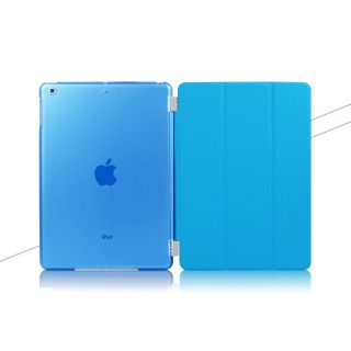 Blue Clear iPad Mini Case iPad Mini Retina Case PU Leather Smart Cover and Back