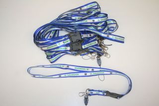 6 El Salvador Striped Country Flag Lanyards Keychains 20 inches Long New