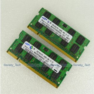 New Samsung 4GB 2x2GB PC2 6400S DDR2 800 800MHz 200pin SODIMM Laptop Memory