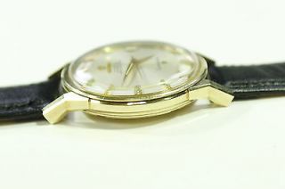Vintage Omega Contellation Automatic 14k Solid Gold Men's Leather Wrist Watch