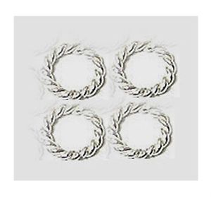 40 Solid 925 Sterling Silver 6mm Twisted Rope Wire Jump Rings Closed R06