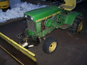 John Deere 140 Lawn Garden Tractor with 4 Way Snow Plow