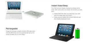 Logitech Ultrathin Keyboard Cover for iPad Mini White