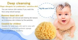 Lot of 10 100 Brown Unbleached Natural Silk Sea Sponges for Newborn Baby Bath