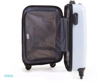 Fashion Girl Luggage Suitcase Trolley Bag Rolling Wheel White Butterfly 20"