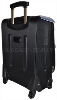 3pc Set 4 Wheel Spinner Luggage Rolling Gabbiano Black Expandable Travel Case