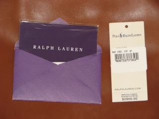 $2 900 Ralph Lauren Purple Label Collection Womens Brown Tan Leather Purse Bag