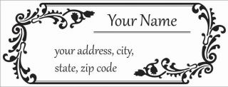 30 Personalized Custom Address Labels Laser Printed Vintage Pattern Stickers